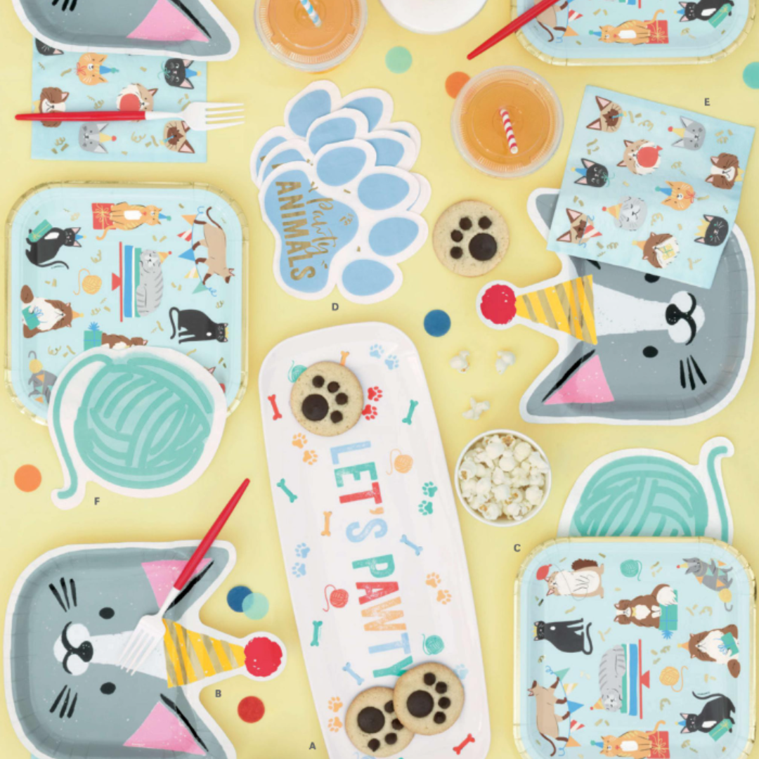 Paw Party Cat Shapped Plate 10"