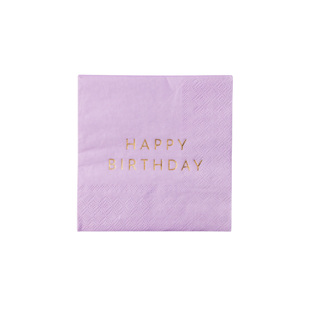 Servilletas BN Happy Birthday Lilac