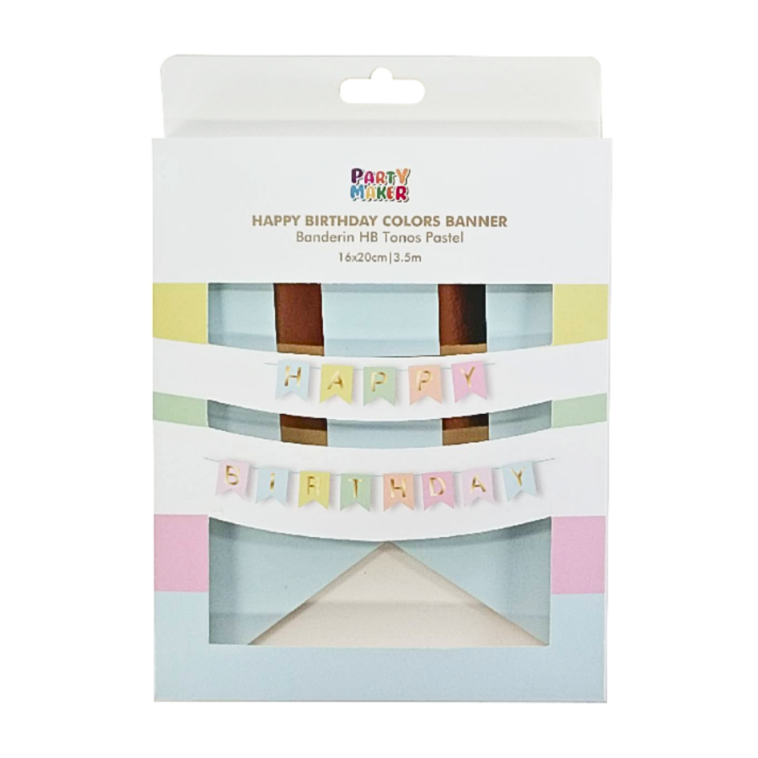 Banderín Happy Birthday Foil
