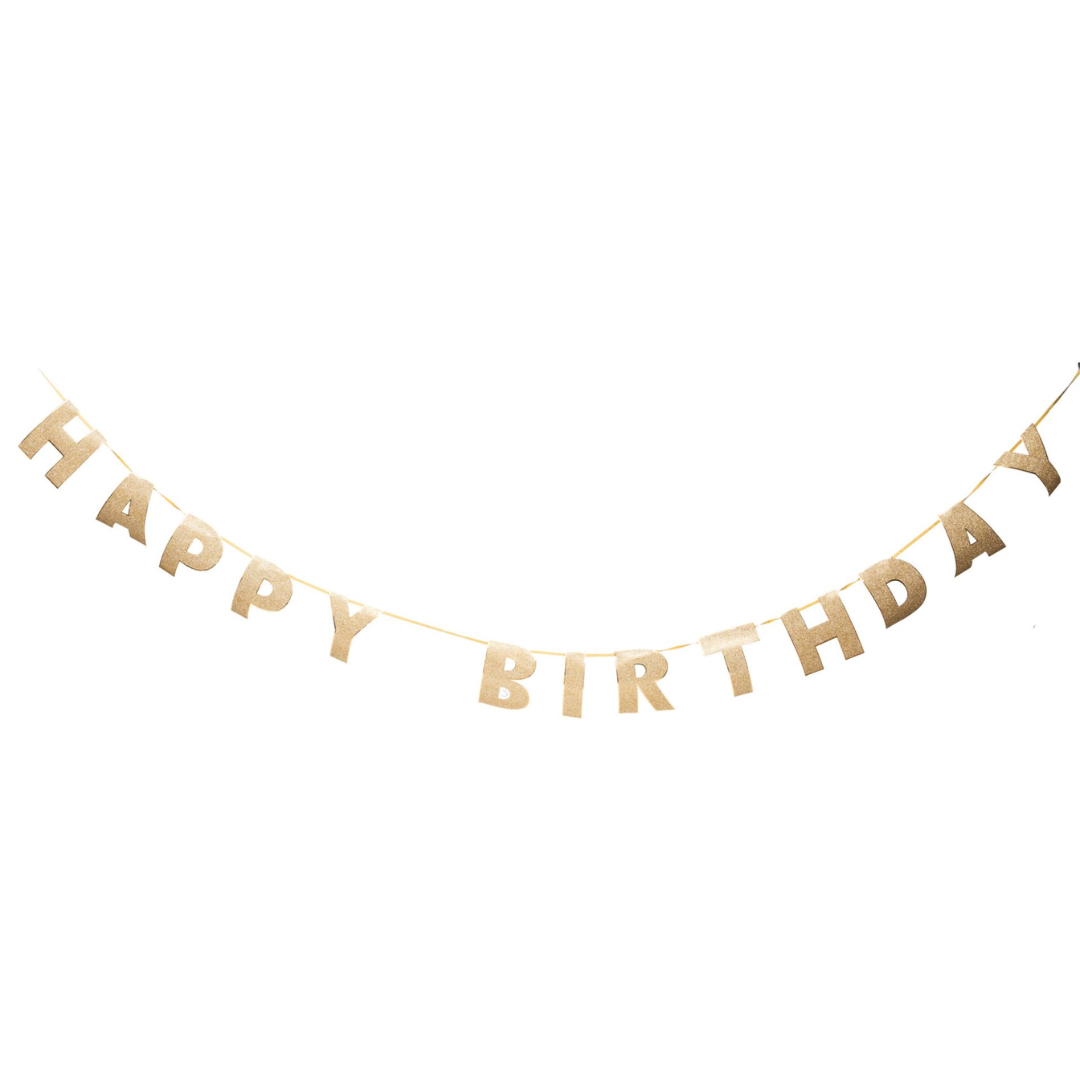 Banner Glitter Dorado