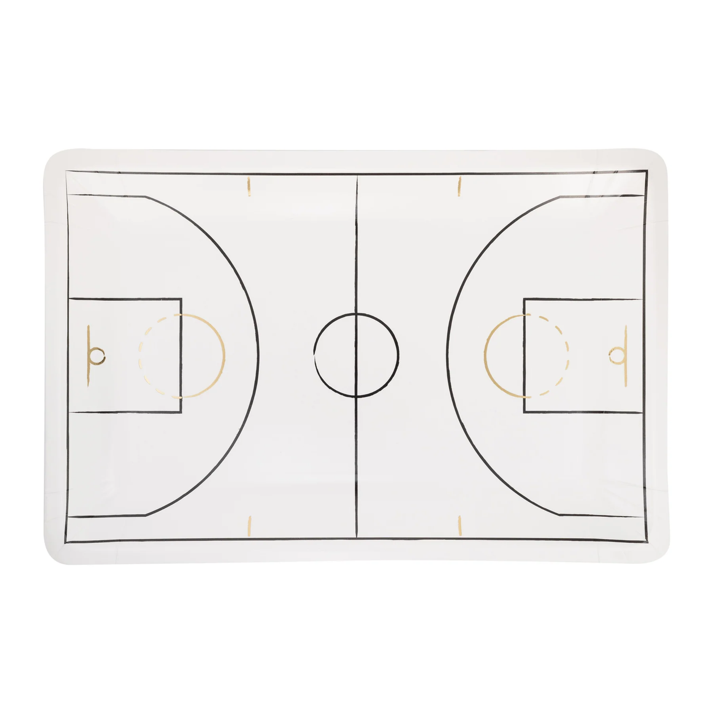 Basketball Court Paper Plate