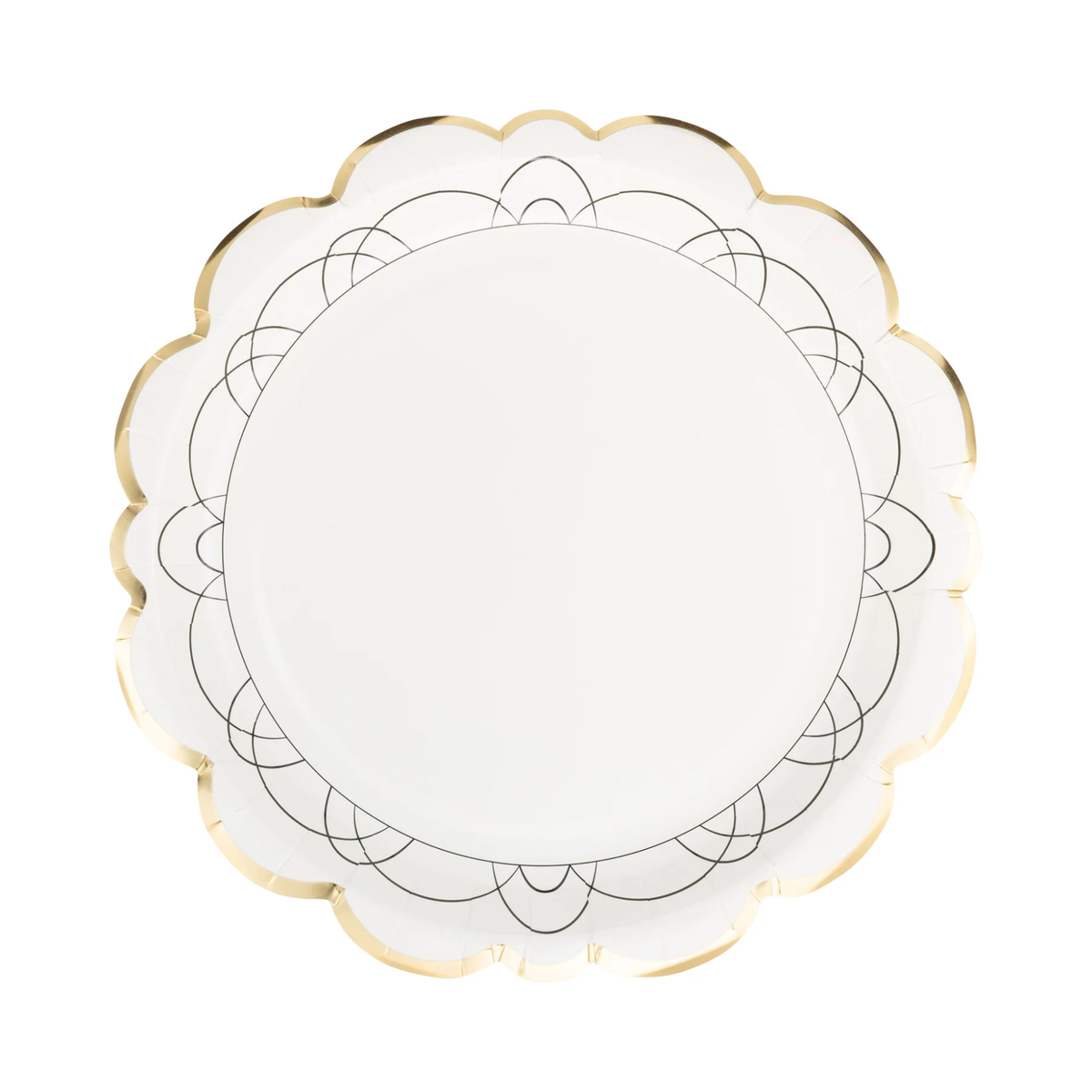 Black and Gold Fancy Edge 9" Plate