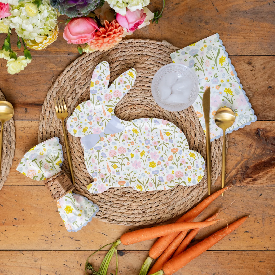 Floral Bunny Plate