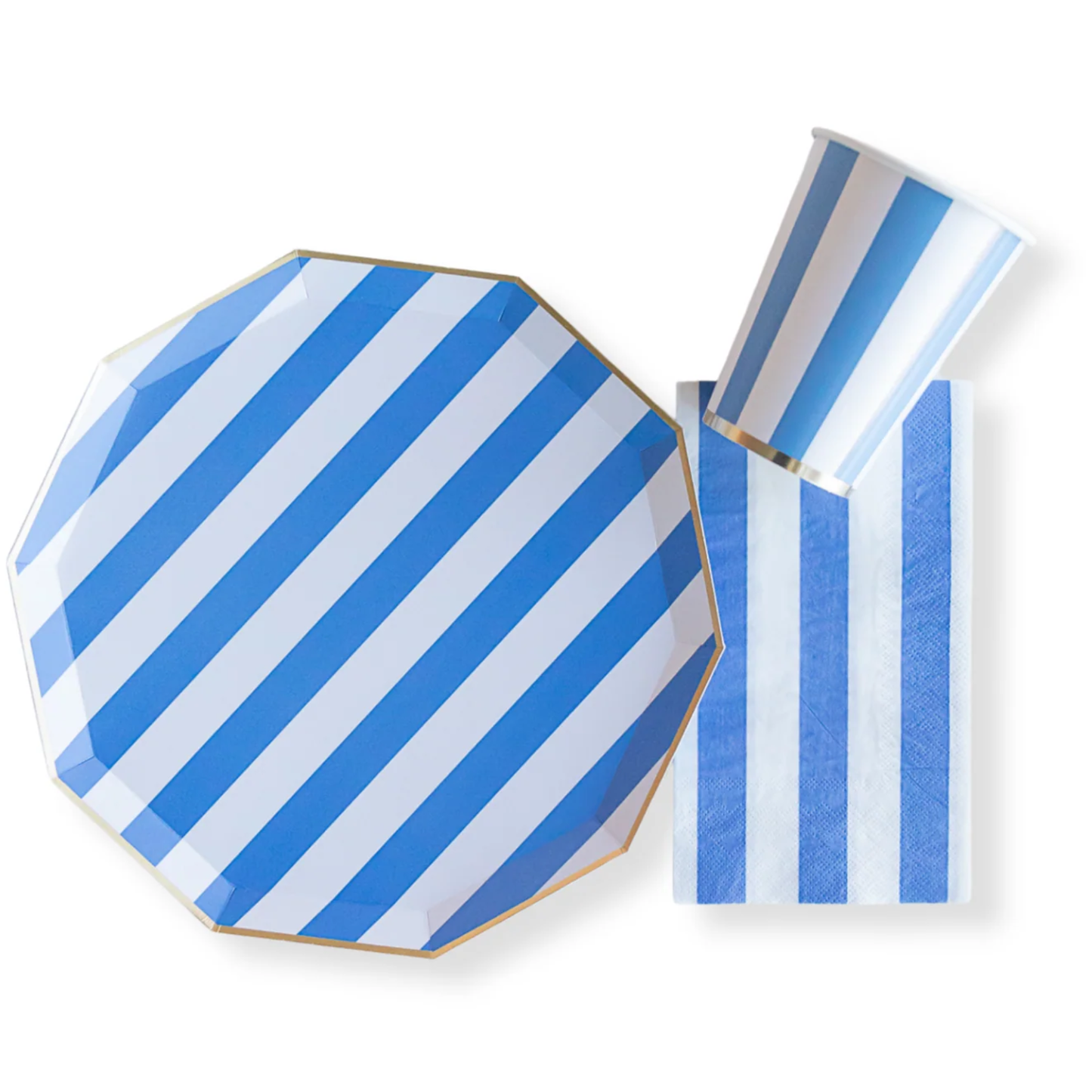 Blue Stripe Plates