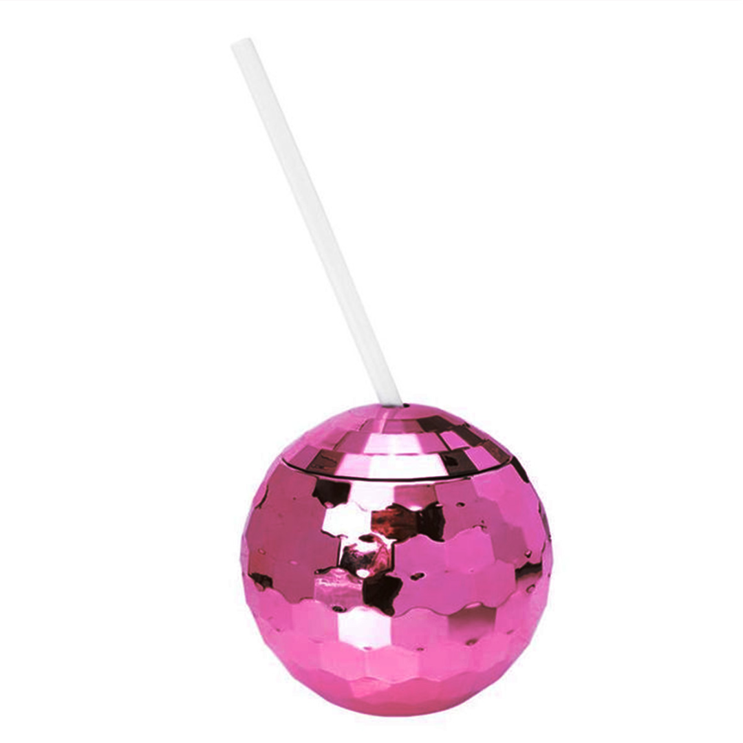 Vaso bola disco rosa