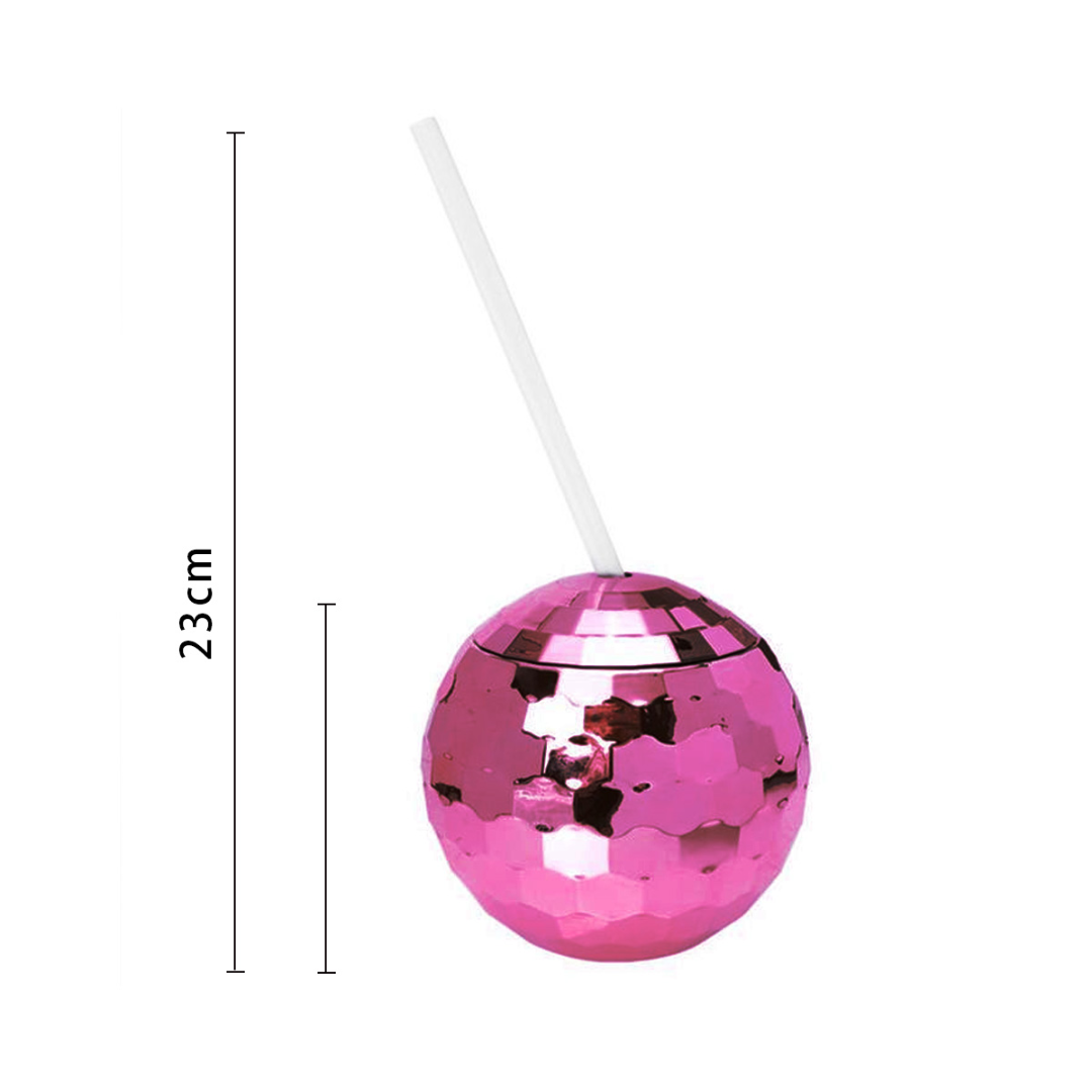 Vaso bola disco rosa