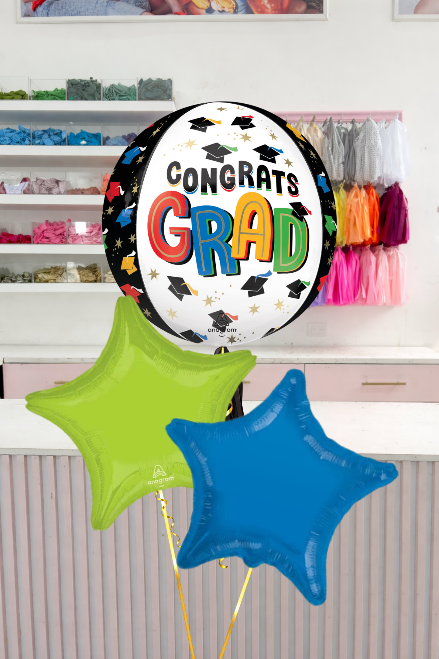 Bundle globo Esfera Congrats Grad Multicolor