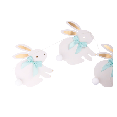 Bunnies with Ribbon Bows Banner