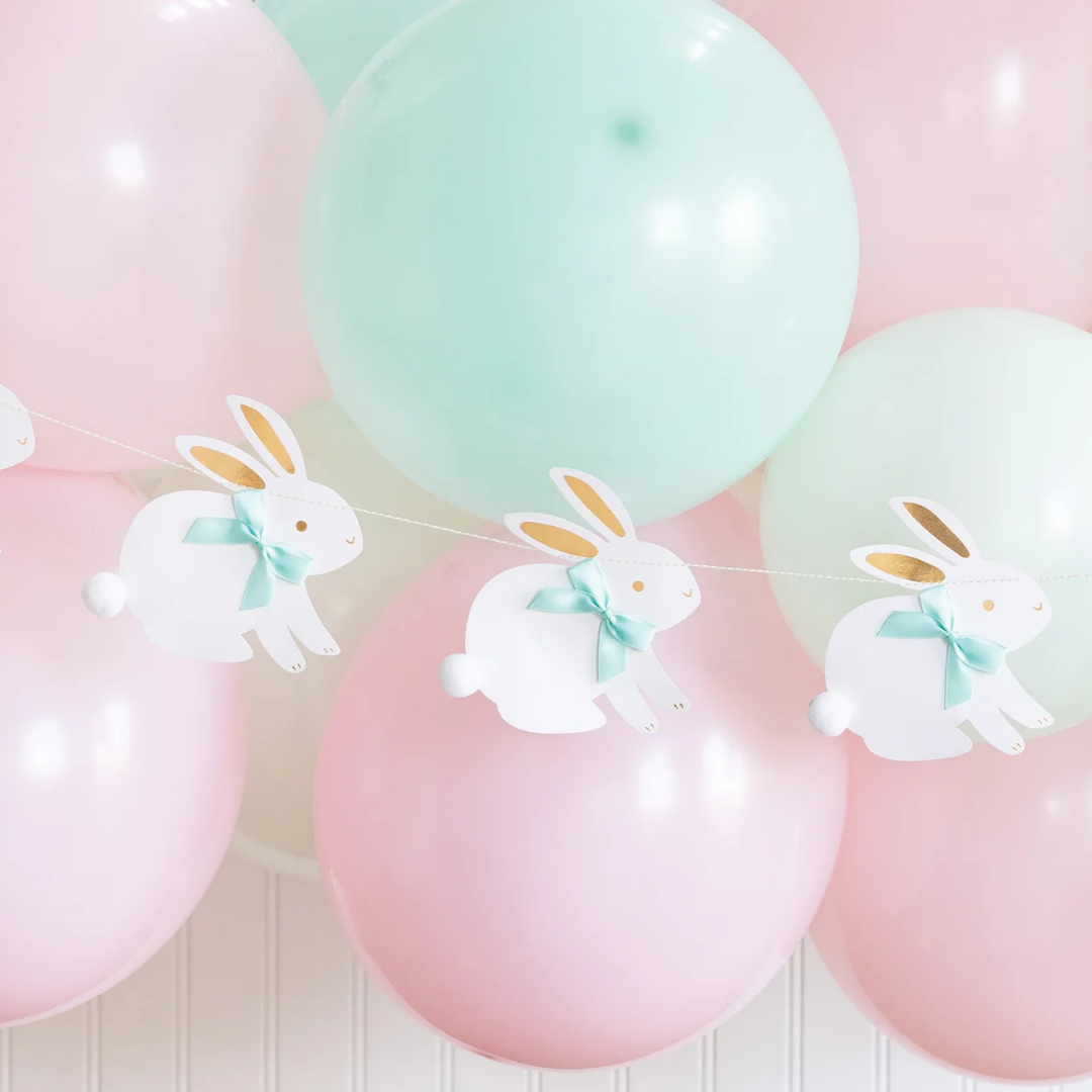 Bunnies with Ribbon Bows Banner