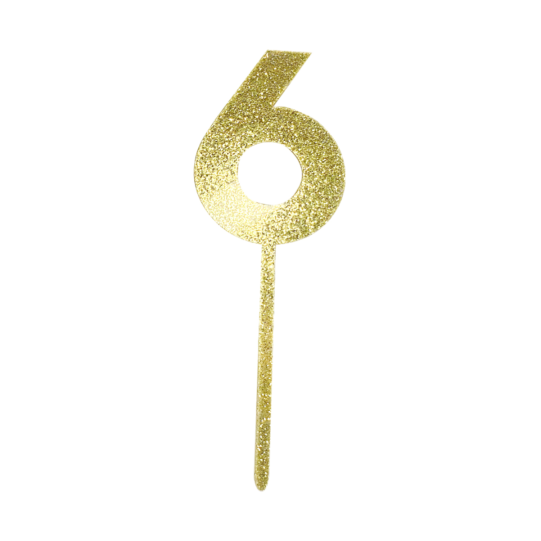 Cake Topper Número 6