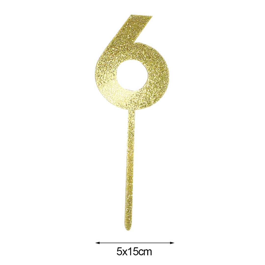 Cake Topper Número 6