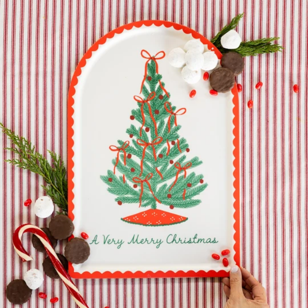 Christmas Tree Bamboo Tray
