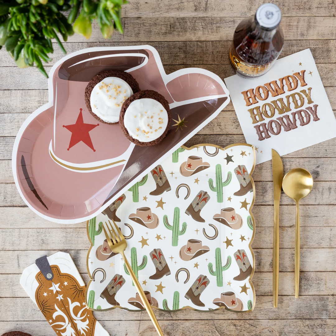 Cowboy Boot Shaped Paper Napkin