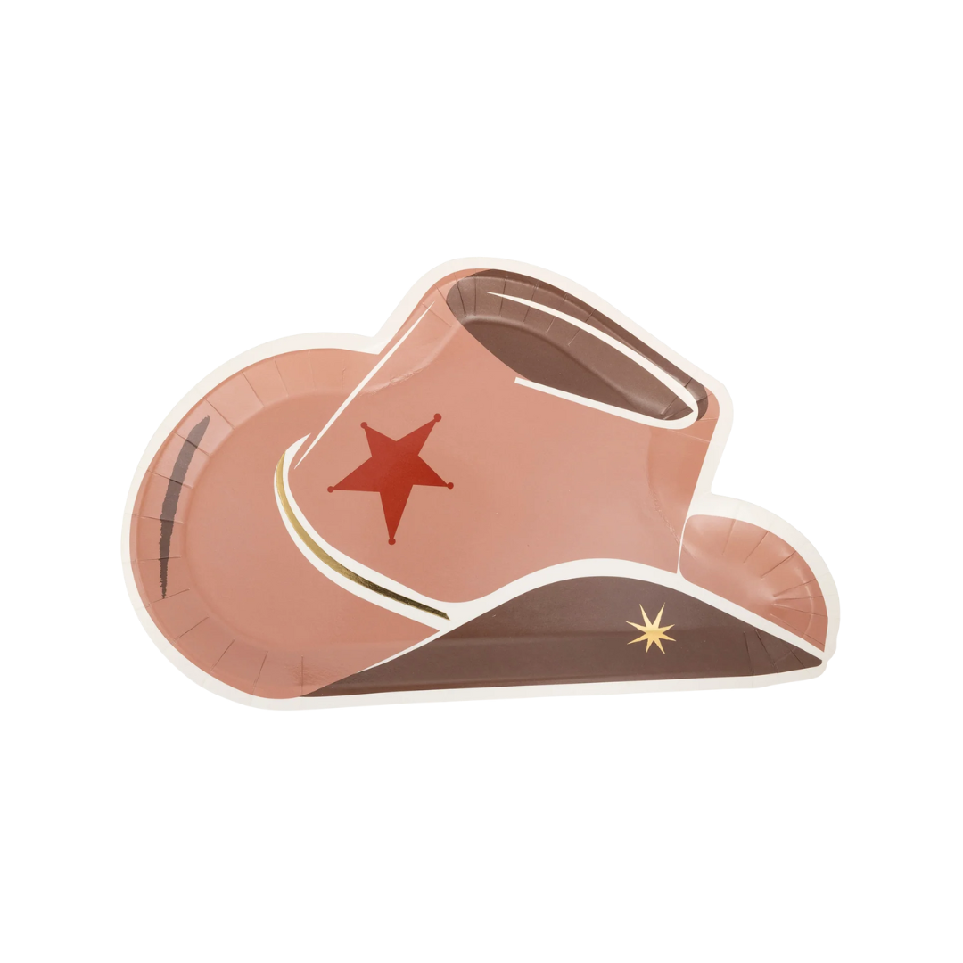 Cowboy Tan Hat Paper Plate