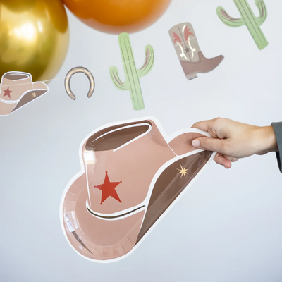 Cowboy Tan Hat Paper Plate