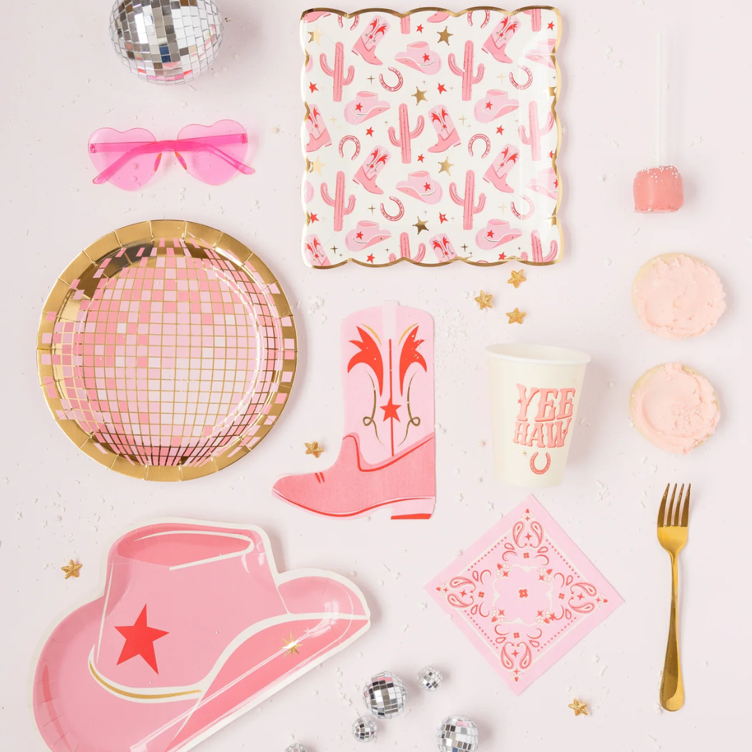 Cowgirl Pattern Paper Plate