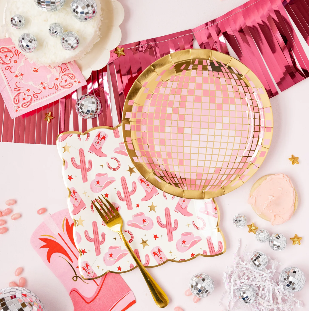 Disco Ball Paper Plate