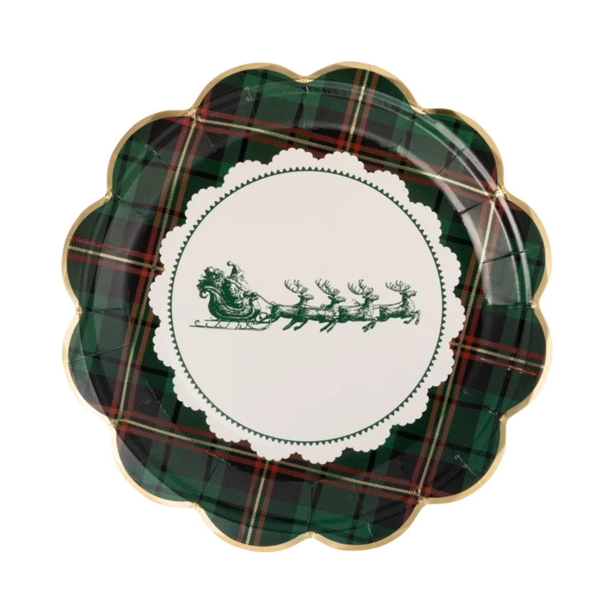 Doily Plaid Plate - 9"