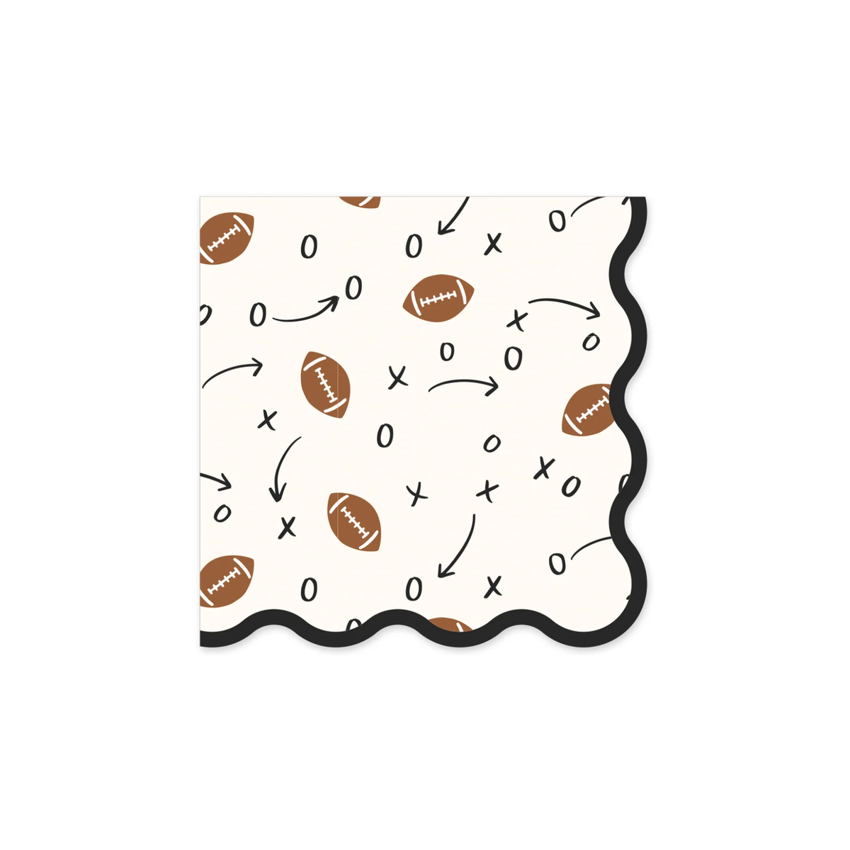 Football Plays Cocktail Napkin