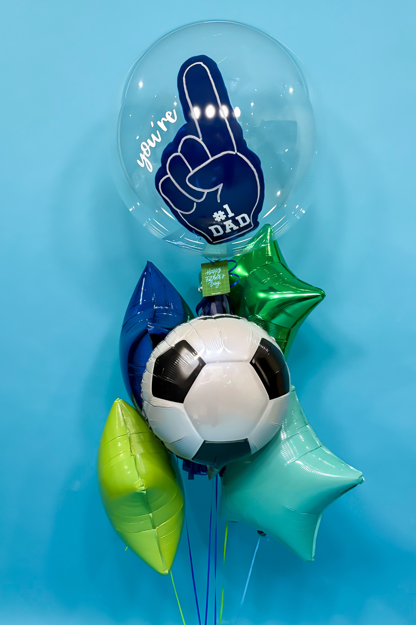 GLOBO BURBUJA #1 DAD + ESTRELLAS