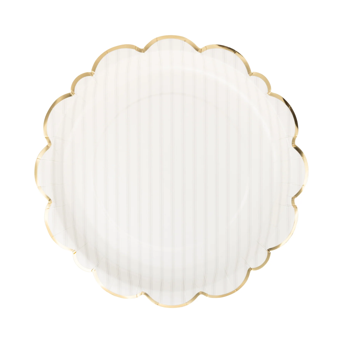Grey Fancy Floral and Stripe 10" Plate Set