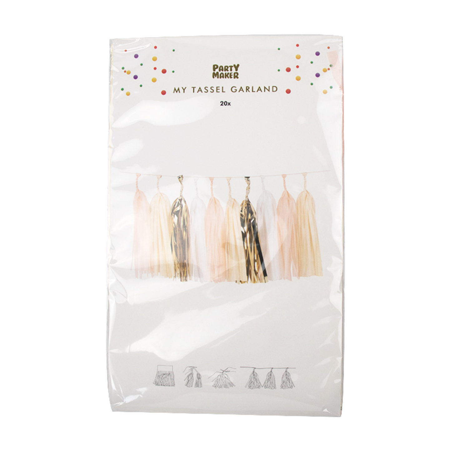 Guirnaldas de papel Rosa/Dorado