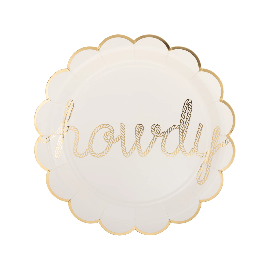 Howdy Paper Plate