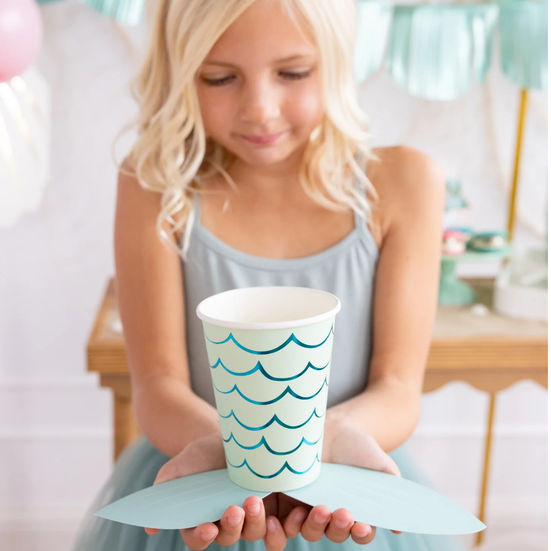 Mermaid Tail Paper Party Cups - 12 oz