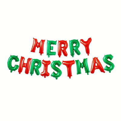 Merry Christmas Balloon Banner