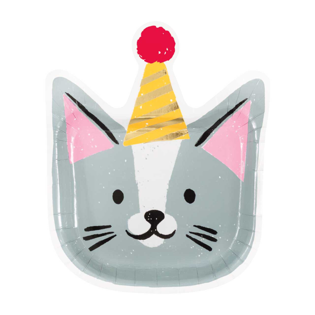 Paw Party Cat Shapped Plate 10"