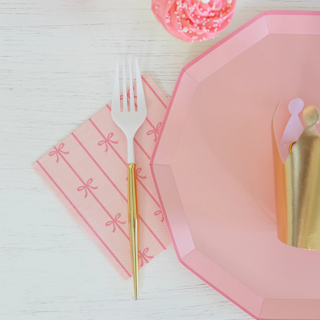 Petal Pink Bow Napkins