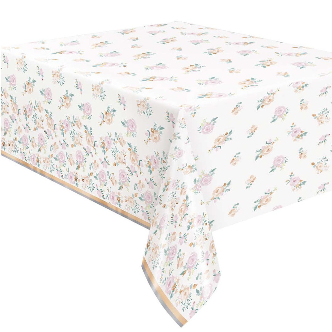 Pink Blooms Tablecover