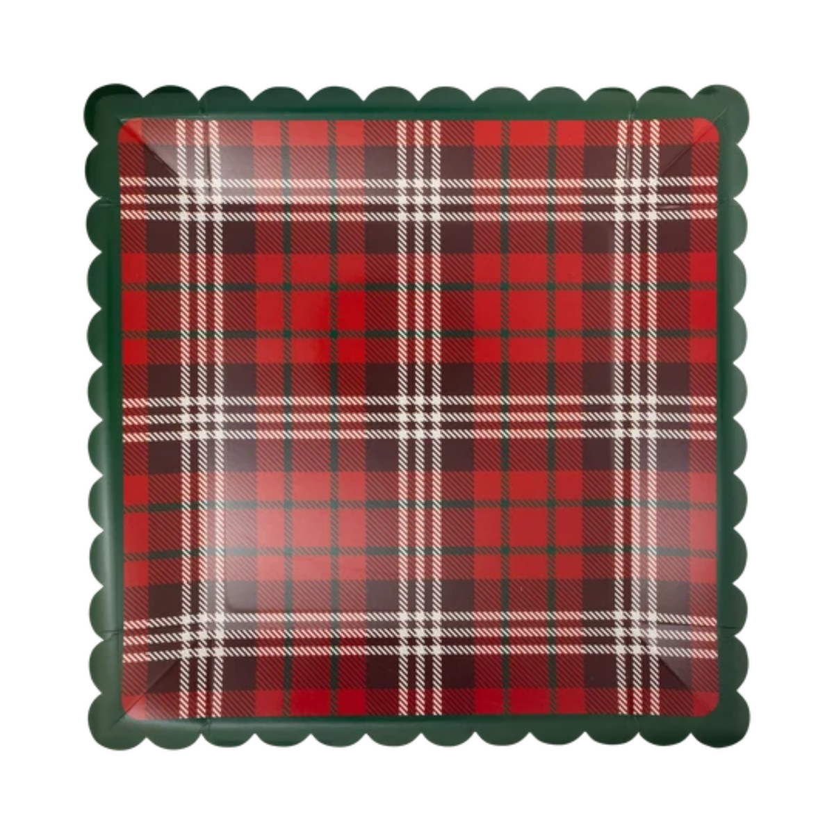 Plaid Square Plate - 10"