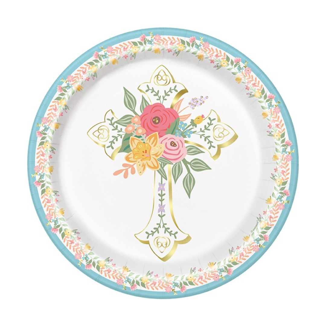 Plato 9" Flower Cross