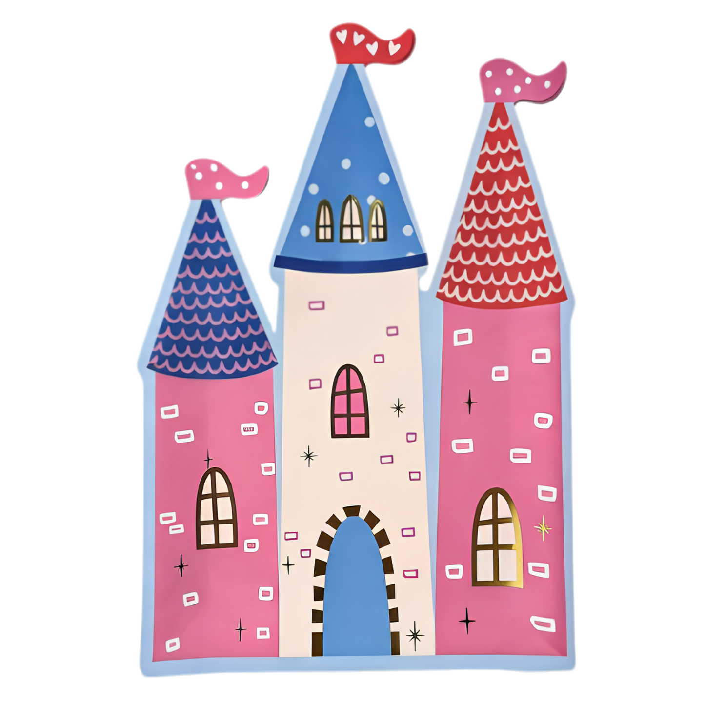 Plato Premium Grande De Papel Castillo De Princesas