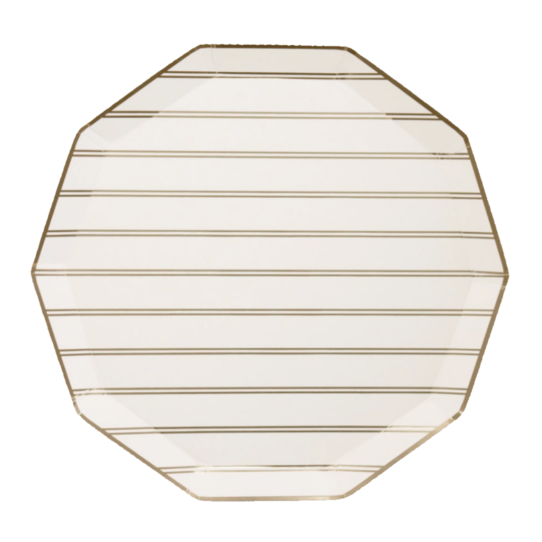 Plato 11" White Gold Stripes