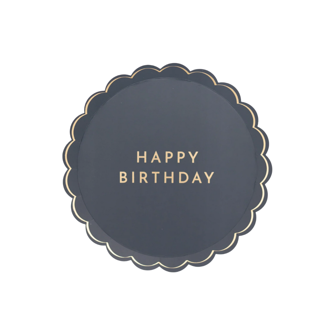 Plato 8.25" Happy Birthday Midnight Blue