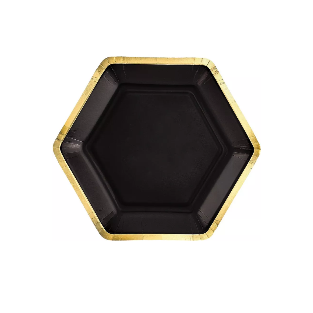 Plato Hex 7" Black Gold