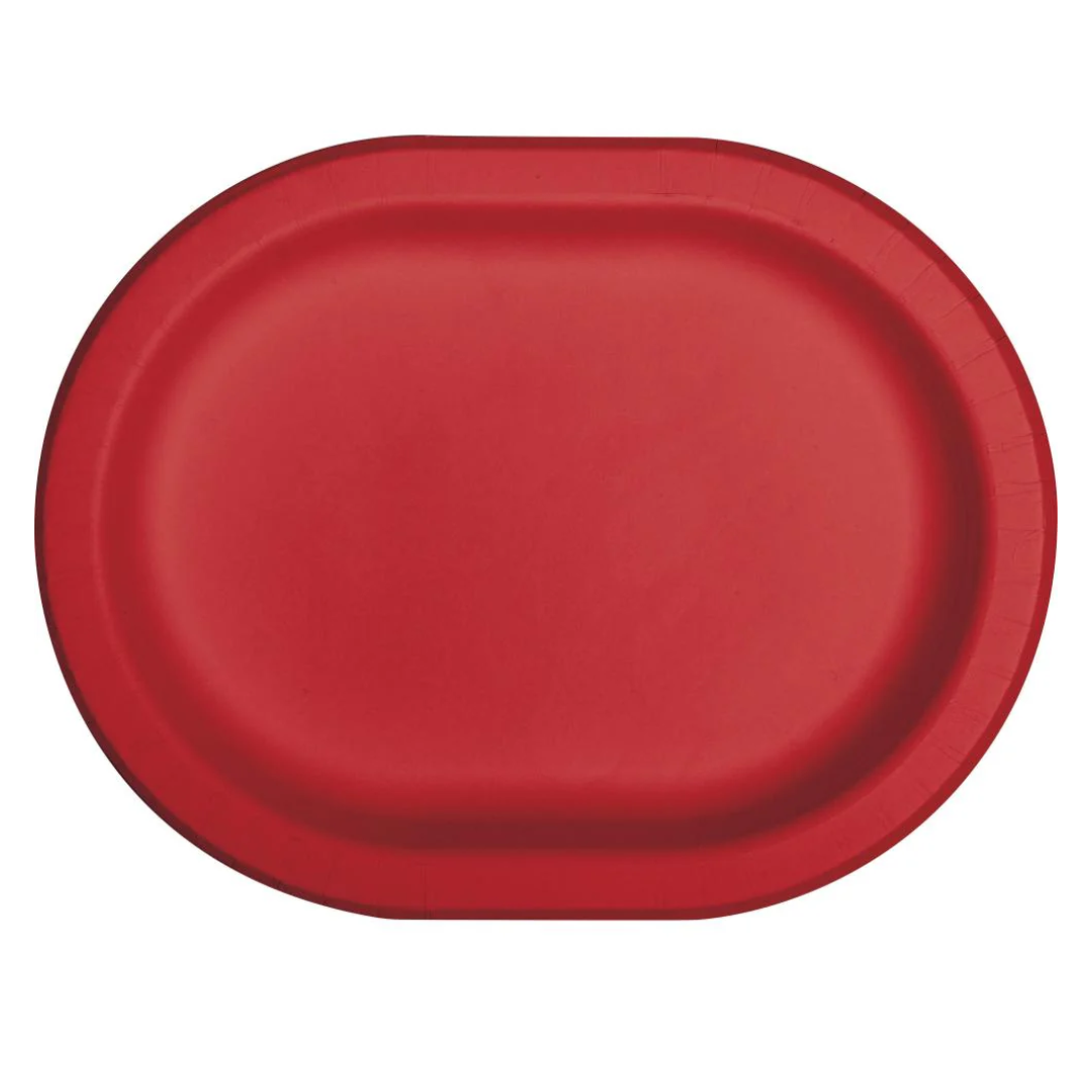 Plato Ovalado 12"x9" Rojo