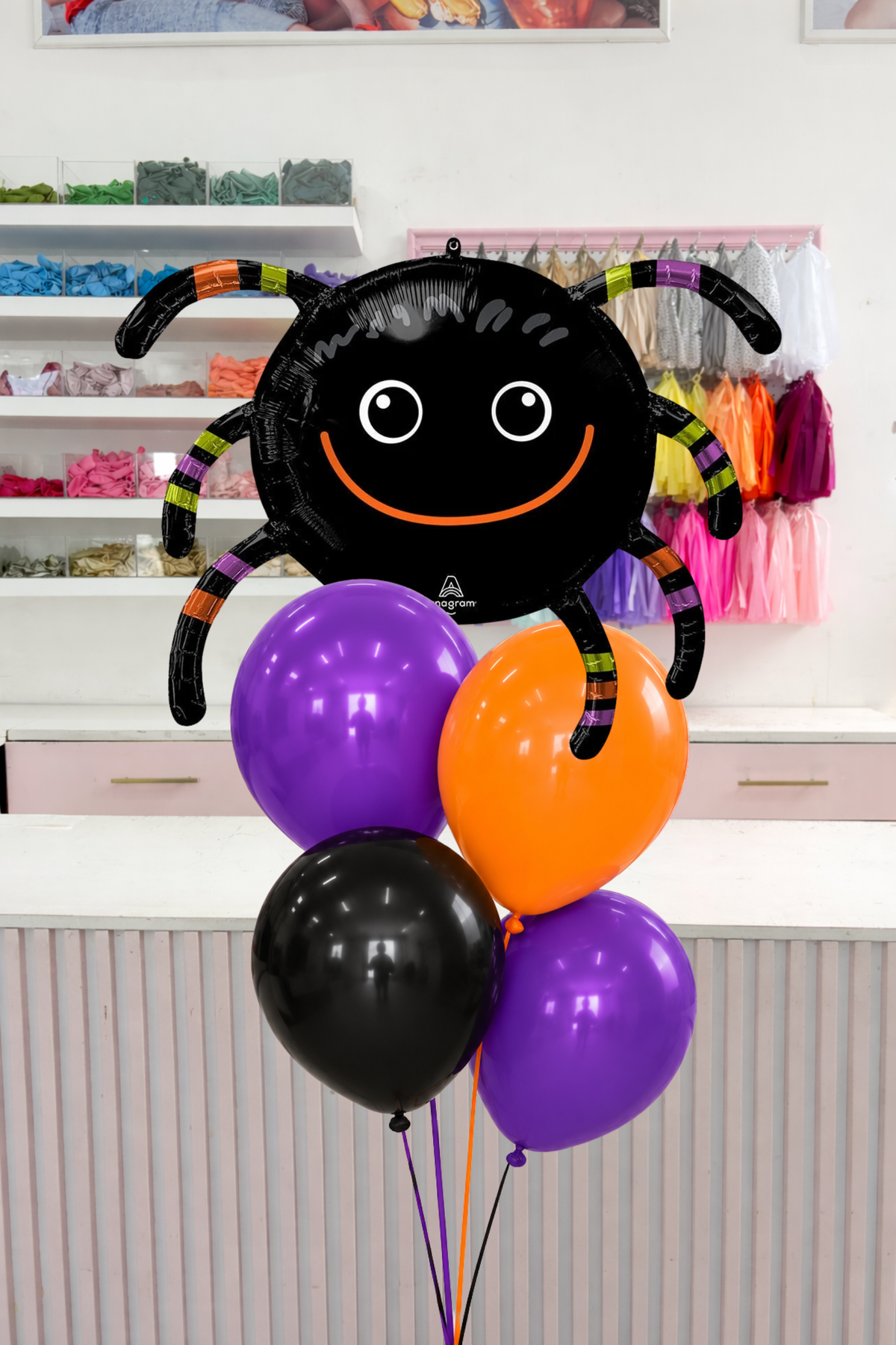RAMILLETE GLOBOS HALLOWEEN SPIDER