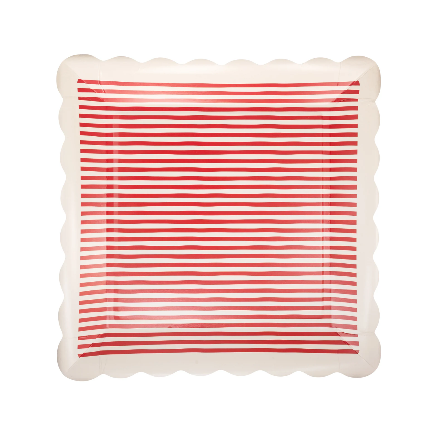 Red Striped Plate