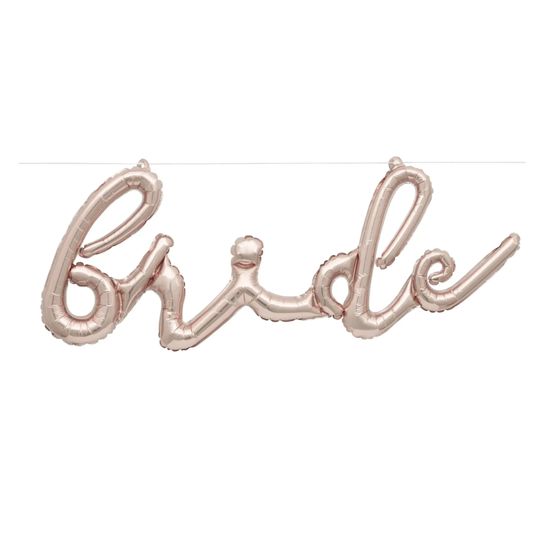 Rose Gold Bride Balloon Banner