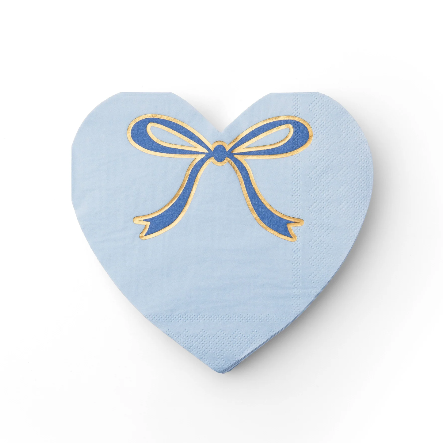 Sky Blue Bow Heart Napkins