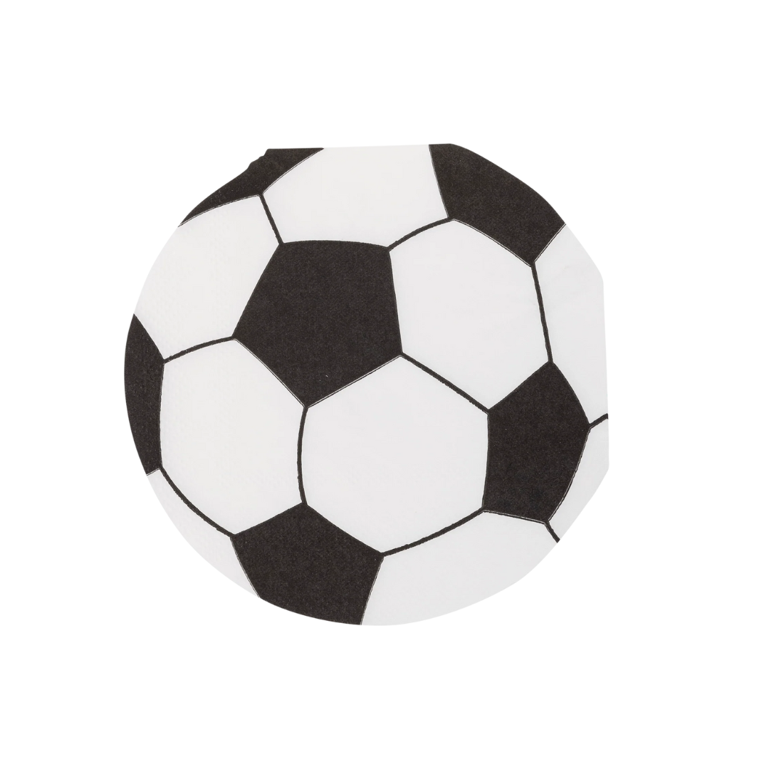 Soccer Ball Shaped Paper Cocktail Napkin