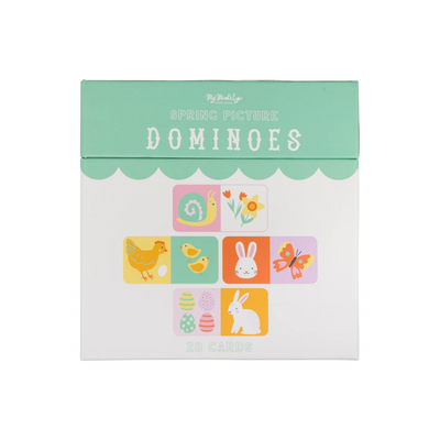 Spring Picture Domino Game Chipboard