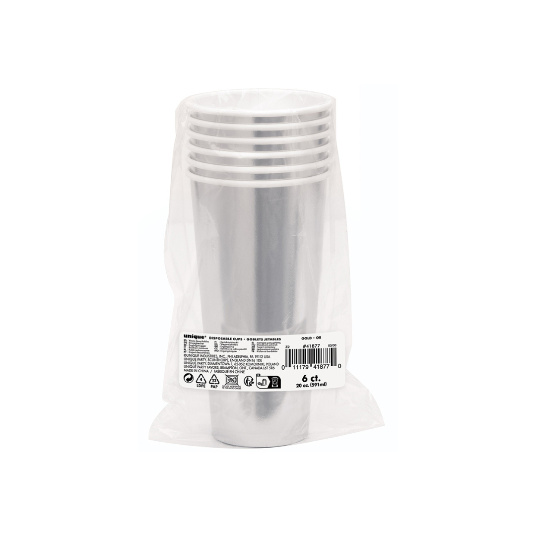 Vaso Plateado Foil 20 oz