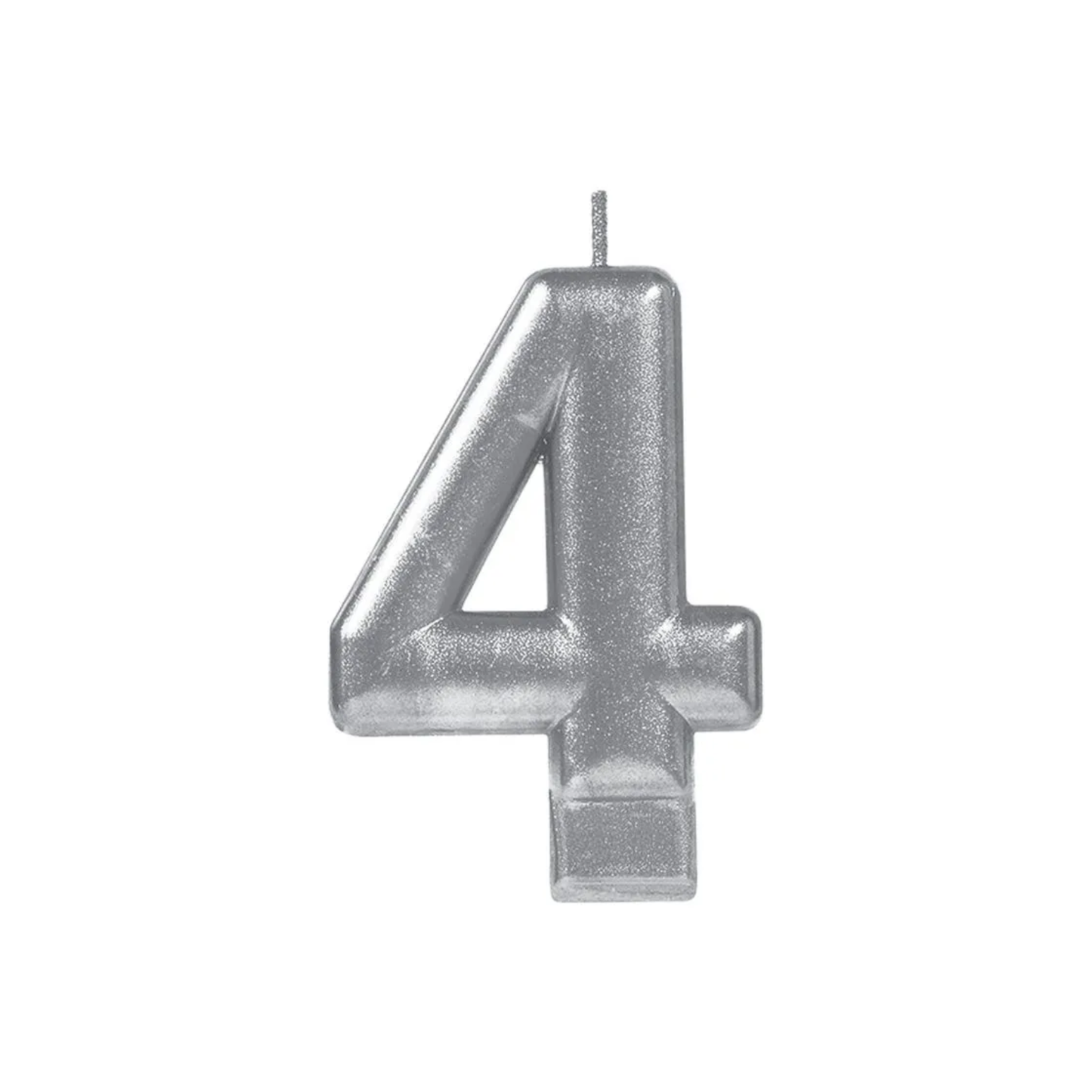 Vela Número Plata 4