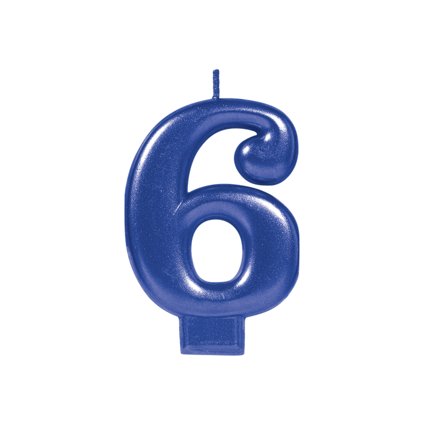 Vela Número Azul 6