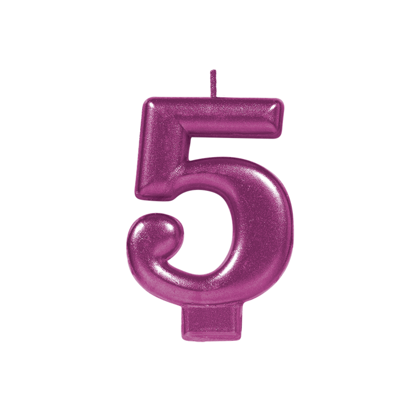Vela Número Rosa 5