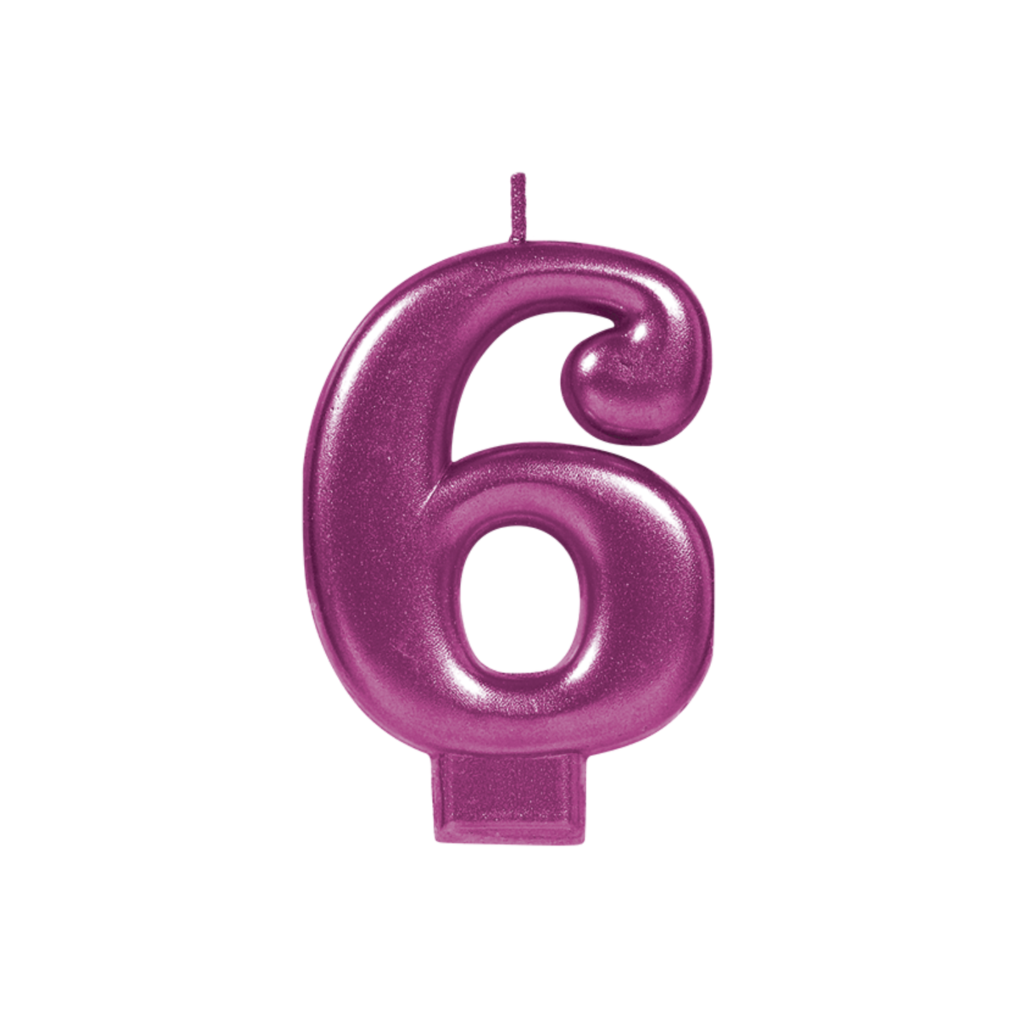 Vela Número Rosa 6